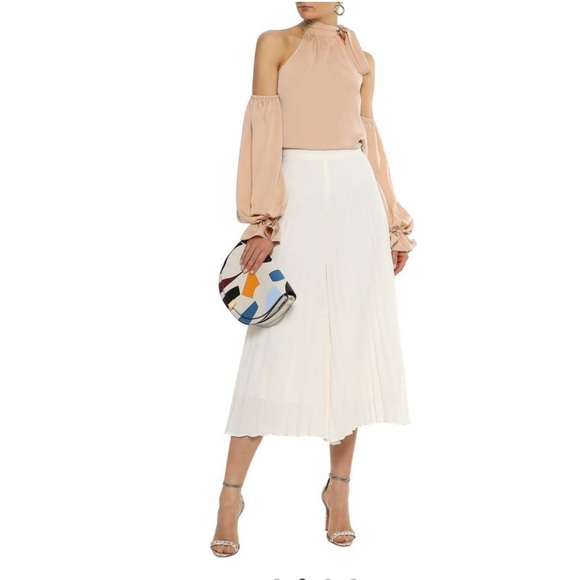 Milly Viola Silk Cold-Shoulder Top - Picture 2 of 7